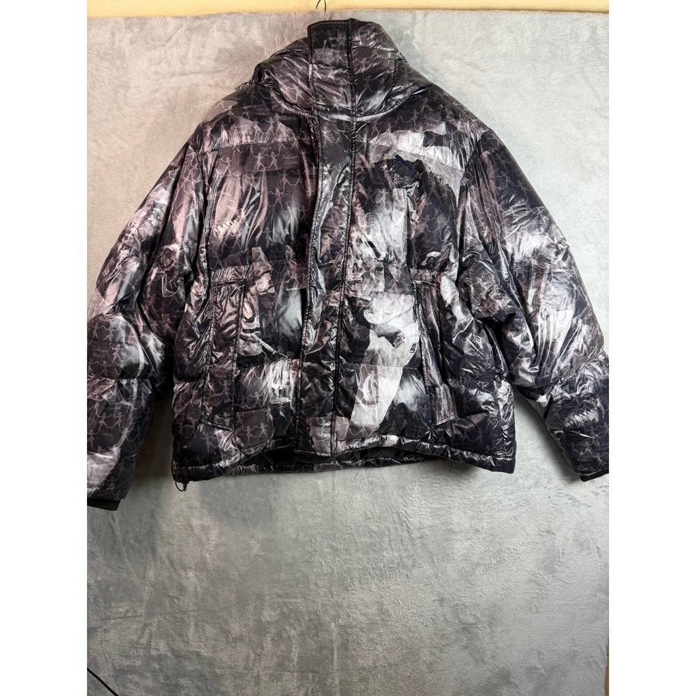 PUMA x KidSuper AOP Jacket Mens XL Black RDS Down Puffer Packable MSRP 400 NWT - Picture 2 of 11